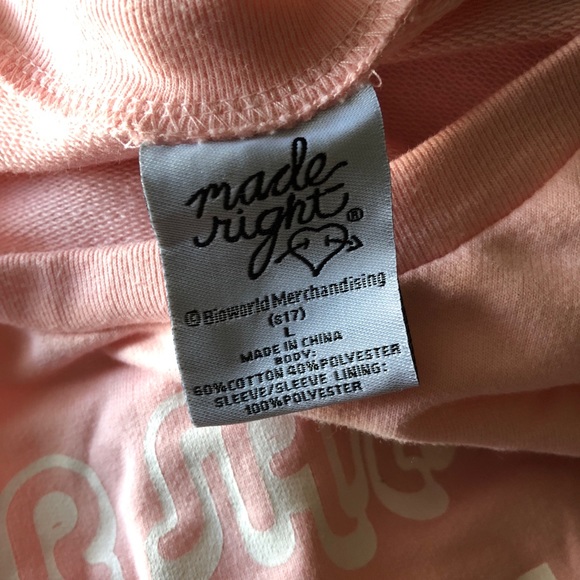 *Made Right Pink Unisex Holiday Party Embellished Sleeves Women’s size L Sweater - Picture 2 of 5